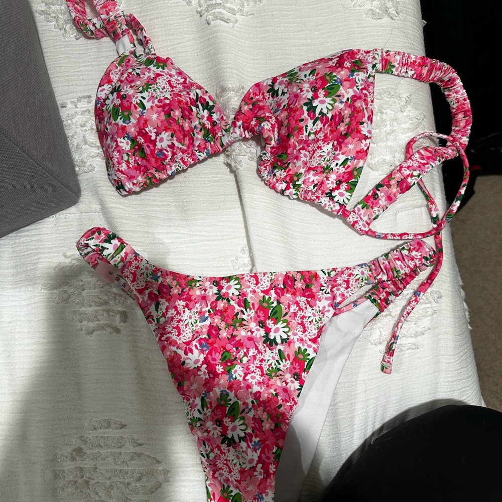 SHEIN Pink Floral Bikini Set